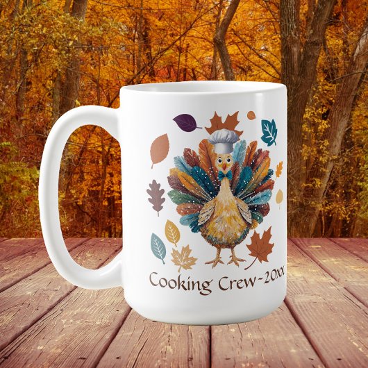 Cooking Crew Pilgrim Turkey Thanksgiving コーヒーマグカップ