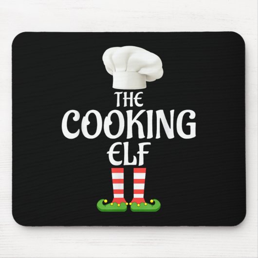 Cooking Elf Matching Family Group Christmas Party  マウスパッド (正面)
