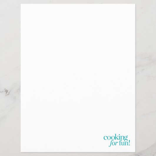 Cooking For Fun チラシ (正面)