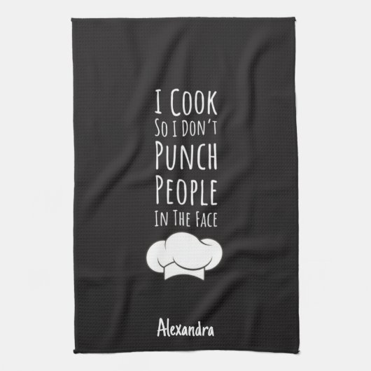 Cooking Gifts For Adults Chefs Cooks Funny Humor キッチンタオル (縦)
