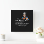 Cooking Guy Definition スクエア壁時計 (ホーム)