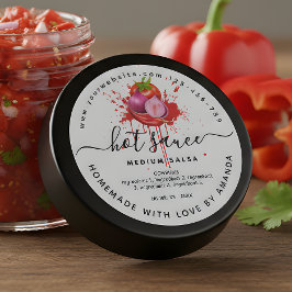Cooking Homemade hot sauce label ラウンドシール