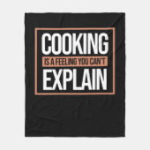 Cooking Is A Feeling Cook Chef Kitchen Food Maker フリースブランケット (正面)