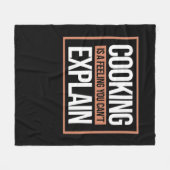Cooking Is A Feeling Cook Chef Kitchen Food Maker フリースブランケット (正面(横))