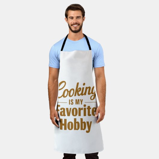 Cooking Is My Favorite Hobby Culinary Passion エプロン (着用した状態)