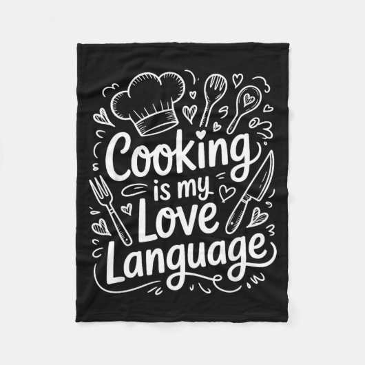 Cooking Is My Love Language, Culinary Chef And Kit フリースブランケット (正面)