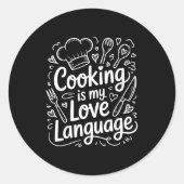 Cooking Is My Love Language, Culinary Chef And Kit ラウンドシール (正面)