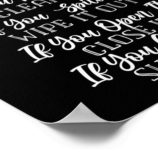 Cooking Kitchen Chef Kitchen Rules If You Empty It ポスター (角)