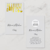 Cooking Logo  Chef Restaurant Gray Golden Knifes  名刺 (正面/裏面)