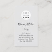 Cooking Logo  Chef Restaurant Gray Golden Knifes  名刺 (裏面)