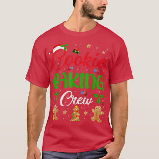 Cooking Lover Xmas Pajama Funny Cookie Baking Crew Tシャツ