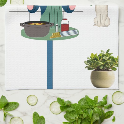 Cooking Singing キッチンタオル (折り畳み)