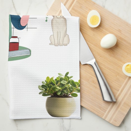 Cooking Singing キッチンタオル (四つ折り)