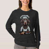 Cooking Weimaraner Restaurant cook on Weimaraner c Tシャツ (正面)