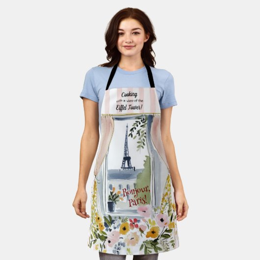 Cooking with a view of the Eiffel Tower エプロン (着用した状態)