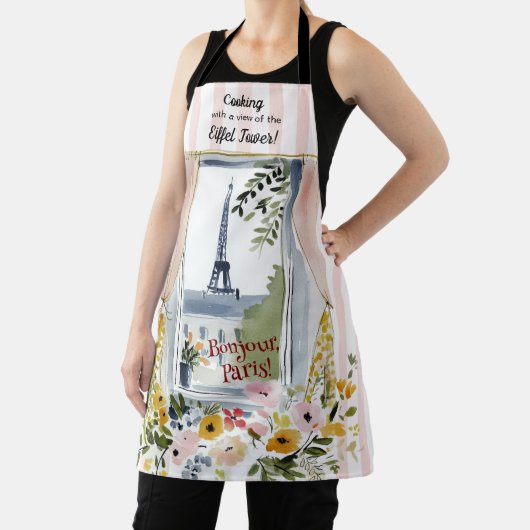 Cooking with a view of the Eiffel Tower エプロン (インサイチュ)