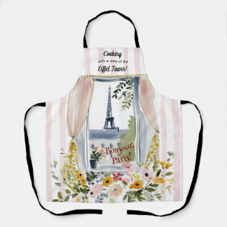Cooking with a view of the Eiffel Tower エプロン