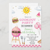 Cookout Birthday girl Invitation 招待状 (正面/裏面)