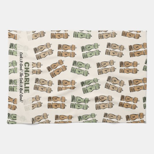 Cooks It Good Personalized  キッチンタオル (横)