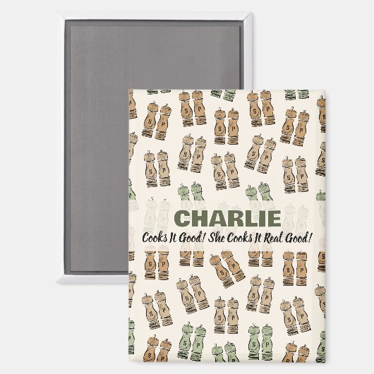 Cooks It Good Personalized  マグネット (正面/裏面)