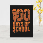 Cool 100 Days School Basketball Lover Classroom カード (黄色い花)