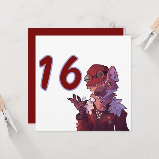 Cool 16, wolf カード (正面/裏面インサイチュ)