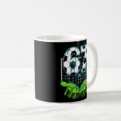 Cool 67 Soccer Number Fire Ice Sports Power Style コーヒーマグカップ (正面右)