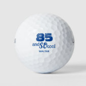 Cool 85th Birthday Gift Blue Custom ゴルフボール (正面)