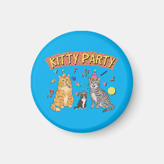 Cool 90s Cat Party 1990s Themed Kitty マグネット