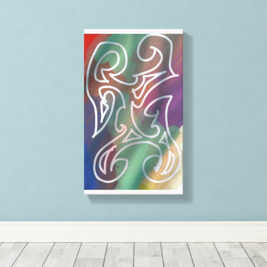 Cool abstract art キャンバスプリント (インサイチュ (ウッドフロア))