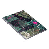 Cool Abstract Digital Graffiti Art Geometic ノートブック (右側)