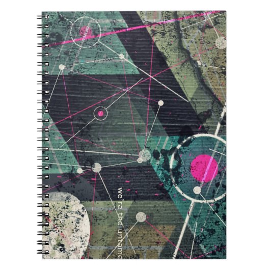 Cool Abstract Digital Graffiti Art Geometic ノートブック (正面)