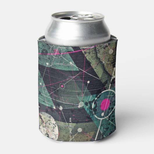 Cool Abstract Digital Graffiti Art Geometic 缶クーラー (缶正面)