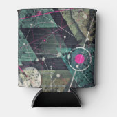 Cool Abstract Digital Graffiti Art Geometic 缶クーラー (正面)