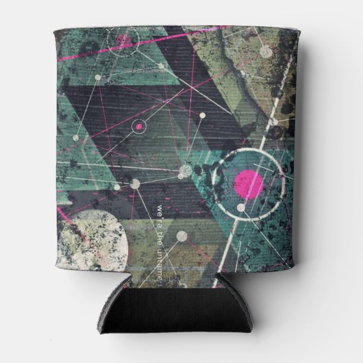 Cool Abstract Digital Graffiti Art Geometic 缶クーラー (正面)