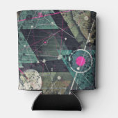 Cool Abstract Digital Graffiti Art Geometic 缶クーラー (裏面)