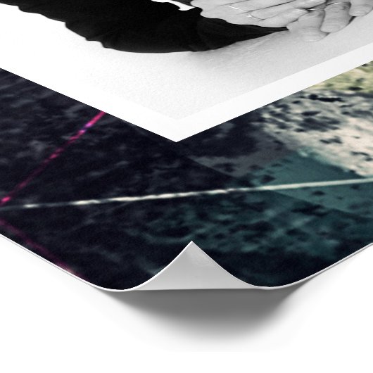 Cool Abstract Graffiti Art Geometic Custom Photo ポスター (角)