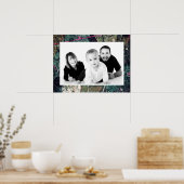 Cool Abstract Graffiti Art Geometic Custom Photo ポスター (キッチン)