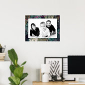 Cool Abstract Graffiti Art Geometic Custom Photo ポスター (ホームオフィス)