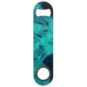 Cool Abstract Jagged Blue Art Personalised スピード栓抜き (裏面)