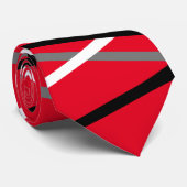 Cool Abstract Red Striped Guitar  ネクタイ (ロール)