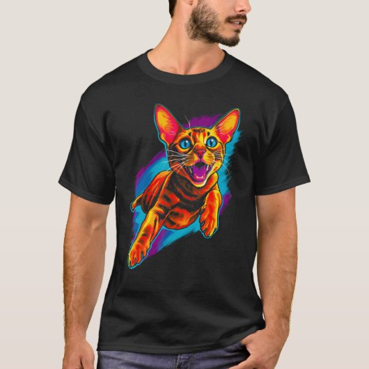 Cool Abyssinian Cat Tシャツ (正面)