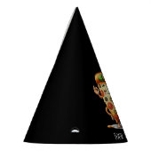 Cool add text yoga pizza party  パーティーハット (左)