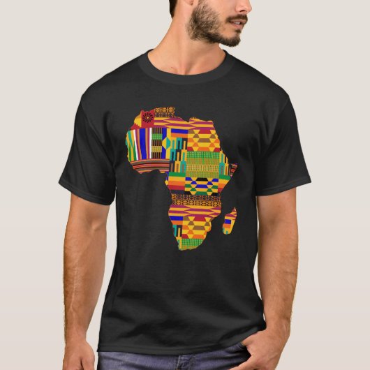 Cool Africa Map Kente Cloth For Wo African Lover Tシャツ (正面)