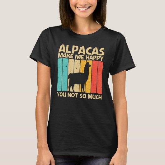 Cool Alpaca For Men Women Peruvian Animal Alpaca   Tシャツ (正面)
