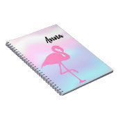 Cool Amazing Holographic, Pink Flamingo ノートブック (右側)