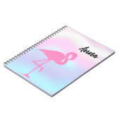 Cool Amazing Holographic, Pink Flamingo ノートブック (左側)