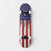 Cool American Flag Help Skateboard! スケートボード (正面)