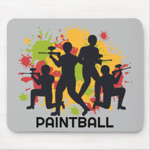 Cool and Colorful Paintball Scene マウスパッド