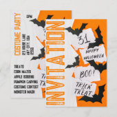 Cool and Fun, Front to Back Halloween 招待状 (正面/裏面)